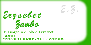 erzsebet zambo business card